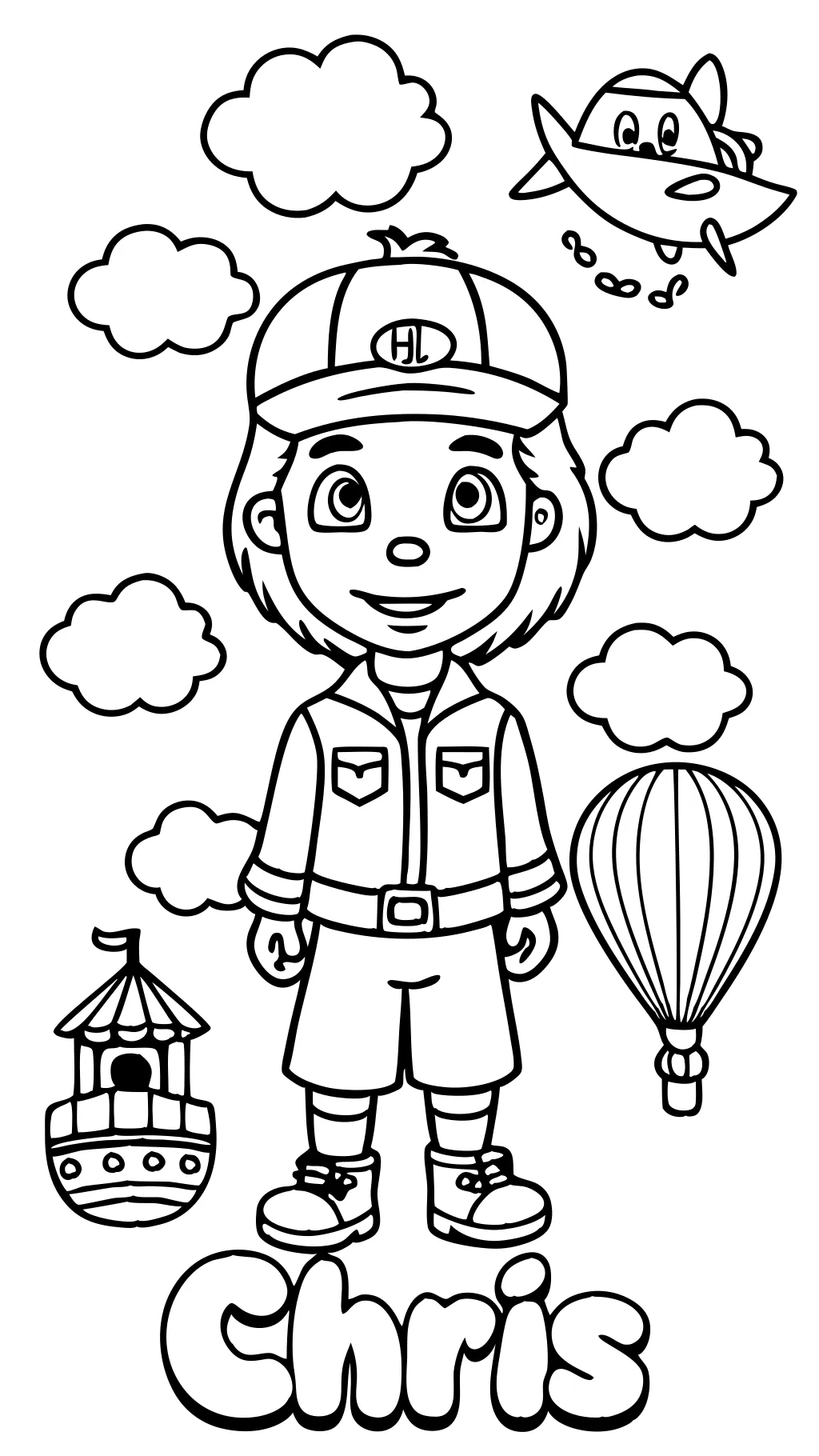 chris coloring pages